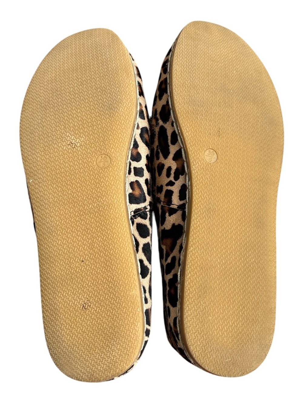 Charix Hair on Leopard Print Leather Slip-On Flats Istanbul 36 - Picture 5 of 7